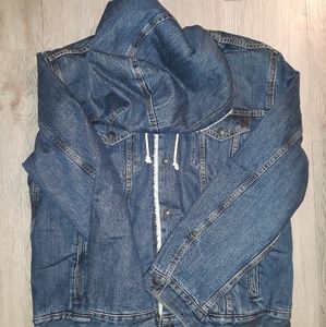 Levi's Sherpa Blue Jean Jacket w/ Hood